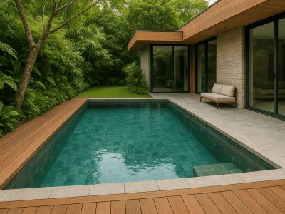 construção de piscinas sustentável intimista